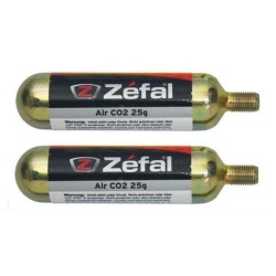 BLISTER 2 CARTUCHOS DE AIRE ZEFAL CO2 25 g CON ROSCA