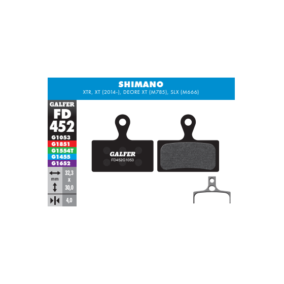 PASTILLAS DISCO GALFER SHIM XT XTR SLX M785/666