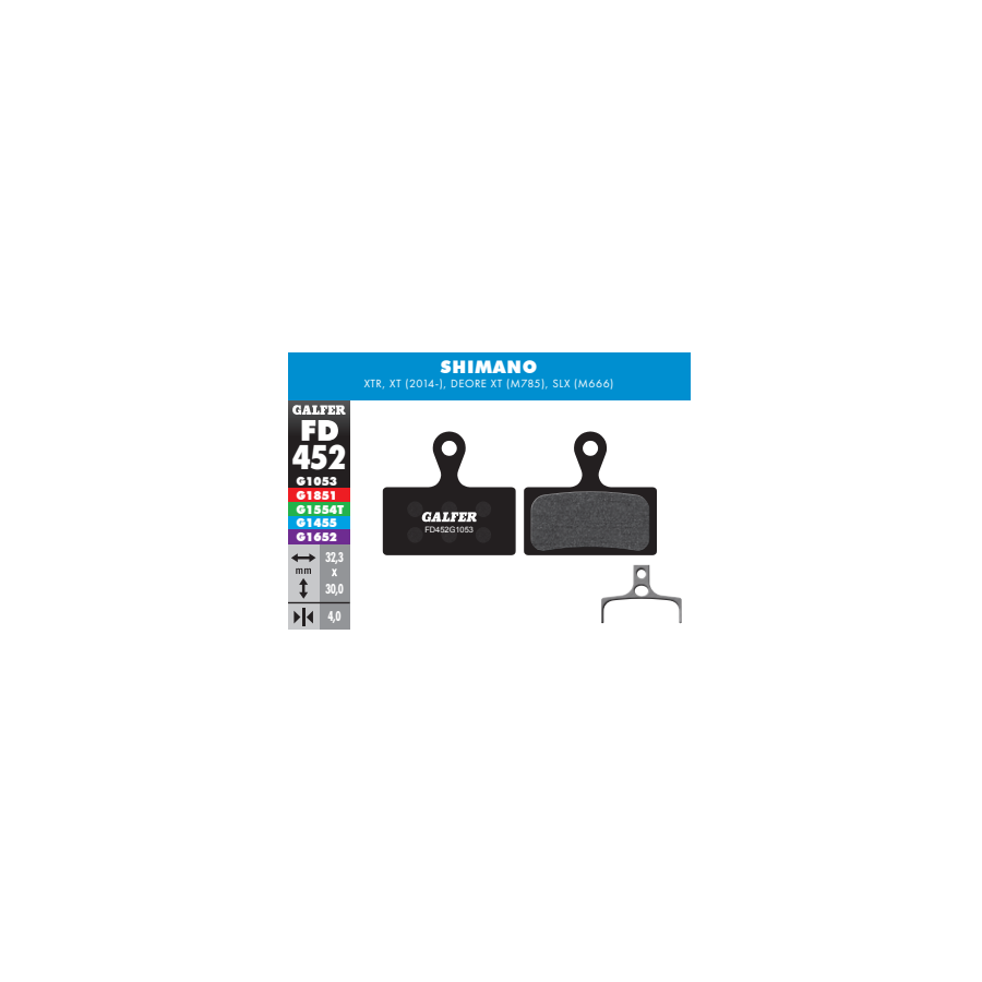 PASTILLAS DISCO GALFER SHIM XT XTR SLX M785/666