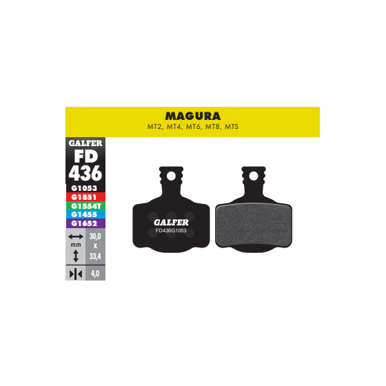PASTILLAS DISCO GALFER MAGURA MT2/4/6/8 FD436