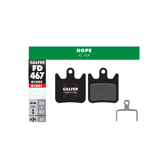 PASTILLAS DISCO GALFER HOPE X2 STANDARD