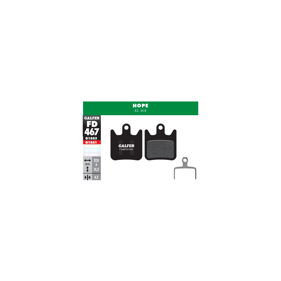 PASTILLAS DISCO GALFER HOPE X2 STANDARD