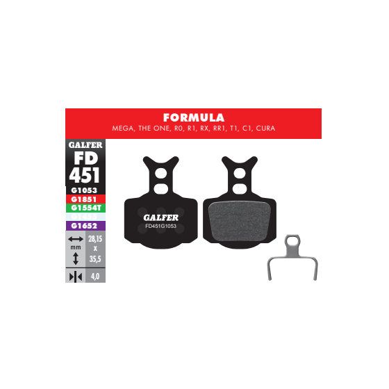 PASTILLAS DISCO GALFER FORMULA MEGA THE ONE R1 RX FD451