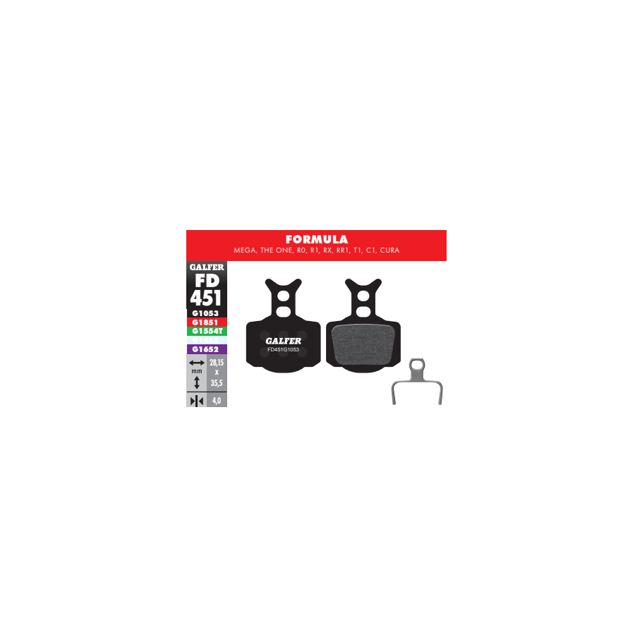 PASTILLAS DISCO GALFER FORMULA MEGA THE ONE R1 RX FD451