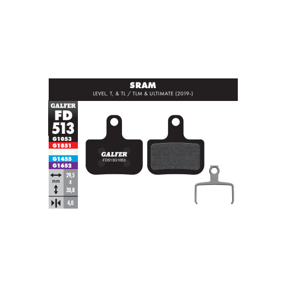 PASTILLAS DISCO GALFER SRAM LEVEL / T / TL STANDAR