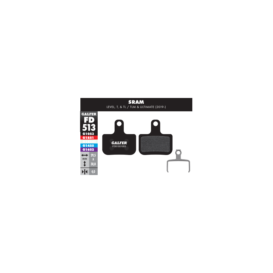 PASTILLAS DISCO GALFER SRAM LEVEL / T / TL STANDAR