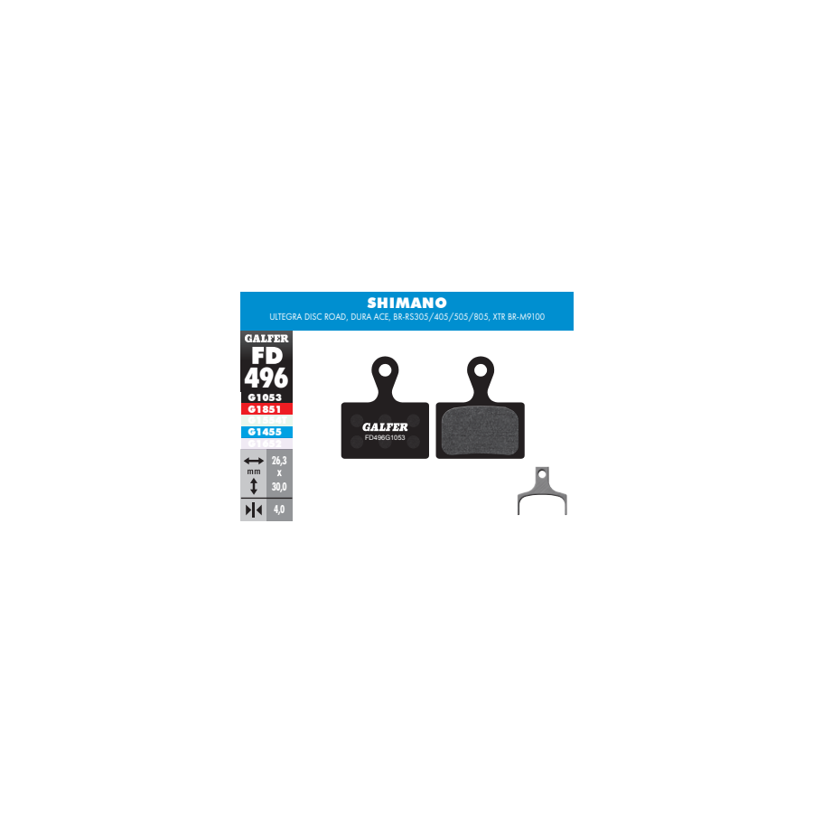 PASTILLAS DISCO GALFER SHIM ULTEGRA/DURA ACE ROAD STANDARD BR-RS305/405/505/805/BR-M9100