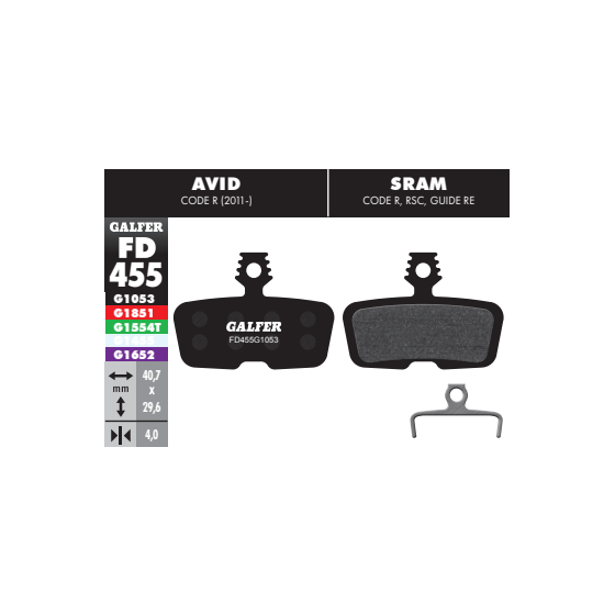 PASTILLAS DISCO GALFER AVID CODE R211