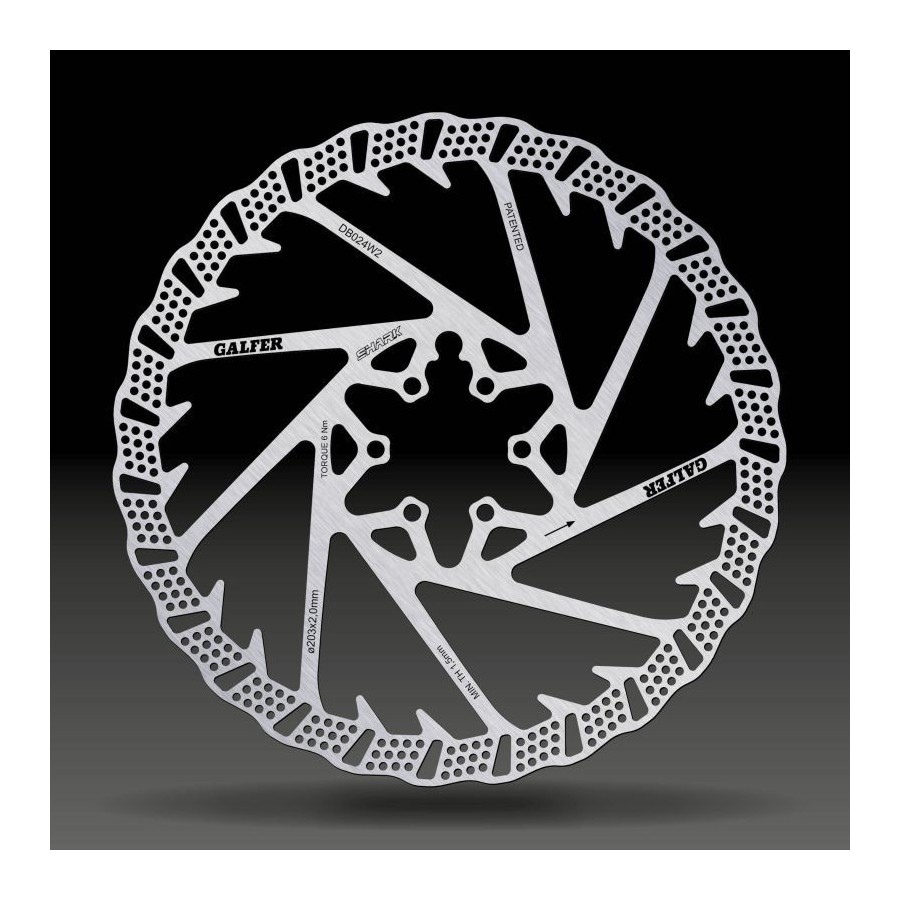 DISCO GALFER 6TORNILLOS SHARK 2MM  MTB