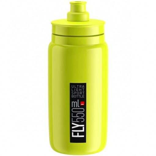 Elite Bidon Fly Amarillo Fluor Logo Negro 550 ml