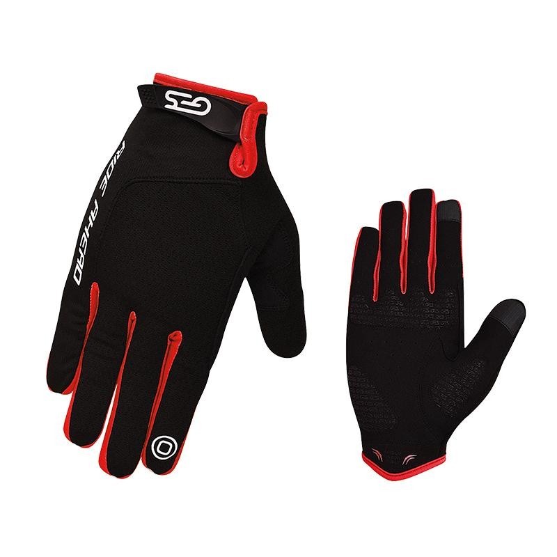 GUANTES LARGOS GES GEL PRO T-L, ROJO/NEGRO