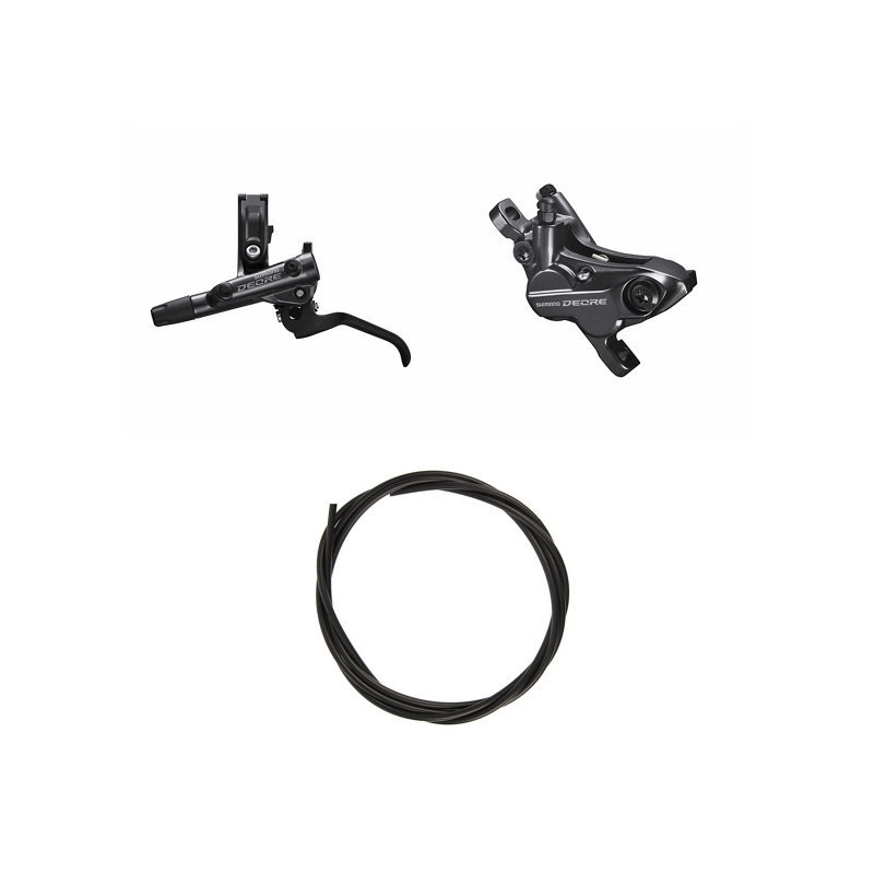 Kit Freno Disco Del. 4 Pist. Shimano BL-M6100 + BR-M6120 + Latig.