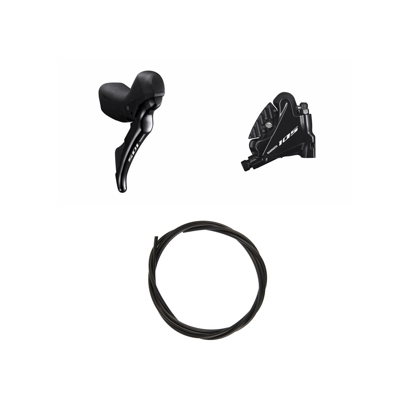 Kit Freno Disco Tra.- Negro Shimano ST-R7020 + BR-R7070 + Latig.